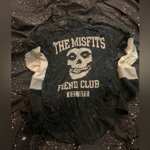 Trunk LTD Misfits distressed long sleeve jersey